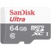 Карта памяти SanDisk Ultra SDSQUAB-064G-GN6MN microSD, 64Gb, UHS-I (U1), Class 10, чтение до 120 Мб/с, без адаптера