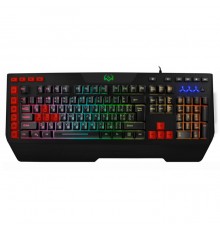 Клавиатура Sven KB-G9600 SV-019723 мембранная с тактильной обратной связью, проводная, 120 кн, USB, RGB подсветка, черная                                                                                                                                 