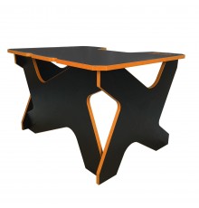Компьютерный стол Generic Comfort Mini/DS/NO (120х90х75h см) ЛДСП Е1, до 200кг, цвет  черный/оранжевый                                                                                                                                                    