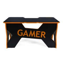 Компьютерный стол Generic Comfort Gamer2/DS/NO (150х90х75h см) ЛДСП, цвет  черный/оранжевый                                                                                                                                                               