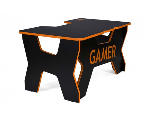 Компьютерный стол Generic Comfort Gamer2/DS/NO (150х90х75h см) ЛДСП, цвет  черный/оранжевый