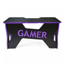 Компьютерный стол Generic Comfort Gamer2/DS/NV (150х90х75h см) ЛДСП, цвет  черный/фиолетовый                                                                                                                                                              