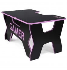 Компьютерный стол Generic Comfort GAMER2/DS/NP (150х90х75h см) ЛДСП, цвет  черный/розовый                                                                                                                                                                 