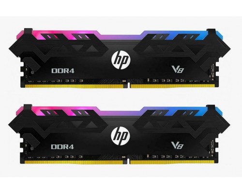 Модули памяти 32GB HP V8 RGB 8MG07AA (16Gbx2) DDR4, 3600 MHz, 28800 Мб/с, CL18, 1.35 В (DIMM)