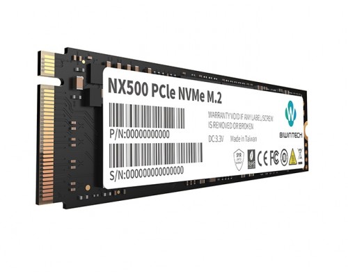 Накопитель BiwinTech NX500 82P1B9#G SSD, M.2, 512Gb, PCI-E 3.0 x4, чтение  2000 Мб/сек, запись  1600 Мб/сек, 3D NAND, 290 TBW