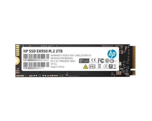 Накопитель HP EX950 Series 5MS24AA SSD, M.2, 2.0Tb, PCI-E x4, чтение  3500 Мб/сек, запись  2900 Мб/сек, 3D NAND, 1400 TBW