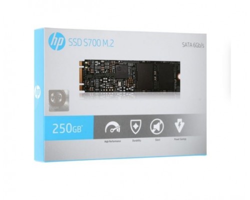 Накопитель HP S700 Series 2LU79AA SSD, M.2, 250Gb, SATA III, чтение  560 Мб/сек, запись  510 Мб/сек, 3D NAND, 145 TBW