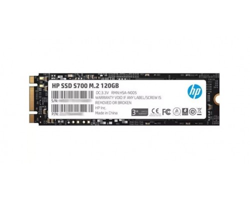 Накопитель HP S700 Series 2LU81AA SSD, M.2, 120Gb, SATA III, чтение  555 Мб/сек, запись  470 Мб/сек, 3D NAND, 70 TBW