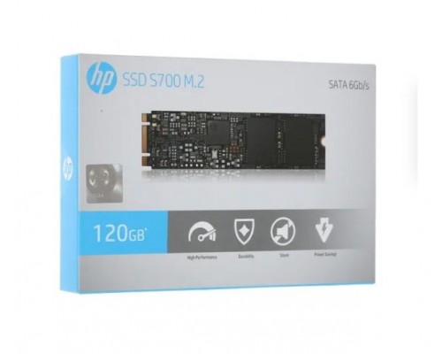 Накопитель HP S700 Series 2LU81AA SSD, M.2, 120Gb, SATA III, чтение  555 Мб/сек, запись  470 Мб/сек, 3D NAND, 70 TBW