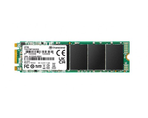 Накопитель Transcend MTS825S TS2TMTS825S SSD, M.2, 2.0Tb, SATA-III, чтение  560 Мб/сек, запись  500 Мб/сек, 3D NAND, 720 TBW