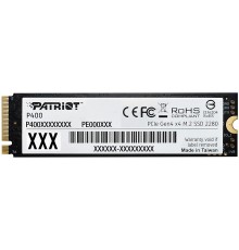 Накопитель Patriot P400 P400P2TBM28H SSD, M.2, 2.0Tb, PCI-E 4.0 x4, чтение  4900 Мб/сек, запись  4400 Мб/сек, 3D NAND, 1600 TBW                                                                                                                           