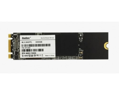 Накопитель KingSpec NT Series NT-256 2280 SSD, M.2, 256Gb, SATA III, чтение  560 Мб/сек, запись  540 Мб/сек, 3D NAND, 90 TBW