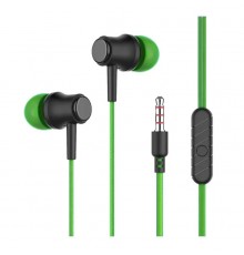 Наушники More choice G36 Green проводные, вкладыши, 20-20000 Гц, 16 Ом, 100 дБ, mini jack 3.5 мм, с микрофоном, зеленые/черные                                                                                                                            