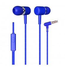 Наушники More choice G24 Blue проводные, вкладыши, 20-20000 Гц, 16 Ом, 95 дБ, mini jack 3.5 мм, с микрофоном, синие                                                                                                                                       