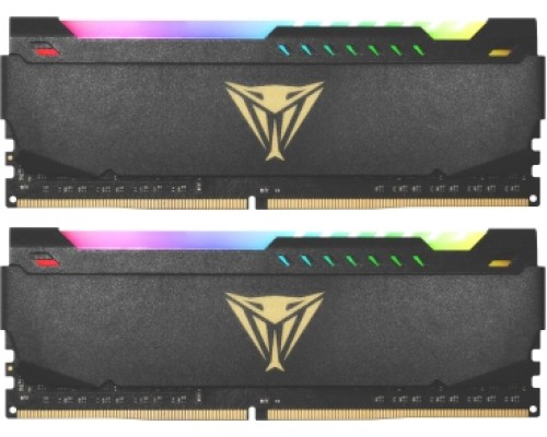 Оперативная память 64GB Patriot Viper Steel RGB PVSR464G360C0K (2x32Gb) DDR4, 3600 MHz, 28800 Мб/с, CL20, 1.35 В (DIMM)