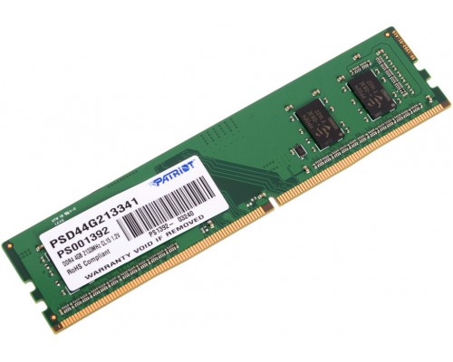 Оперативная память 4GB Patriot Signature PSD44G213341 DDR4, 2133 MHz, 17000 Мб/с, CL15, 1.2 В (DIMM)