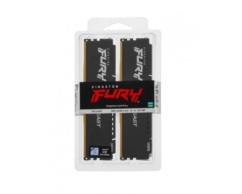 Оперативная память 16GB Kingston Fury Beast KF556C40BBK2/16 (2x8GB KIT), DDR5, 5600 MHz, 44800 Мб/с, CL40, 1.25 В (DIMM)