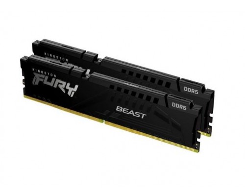 Оперативная память 16GB Kingston Fury Beast KF556C40BBK2/16 (2x8GB KIT), DDR5, 5600 MHz, 44800 Мб/с, CL40, 1.25 В (DIMM)