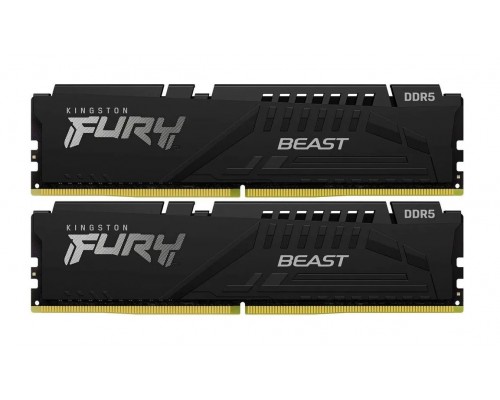 Оперативная память 16GB Kingston Fury Beast KF556C40BBK2/16 (2x8GB KIT), DDR5, 5600 MHz, 44800 Мб/с, CL40, 1.25 В (DIMM)