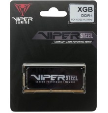 Оперативная память 8GB Patriot Viper Steel PVS48G320C8S DDR4, 3200 MHz, 25600 Мб/с, CL18, 1.35 В (SO-DIMM)                                                                                                                                                