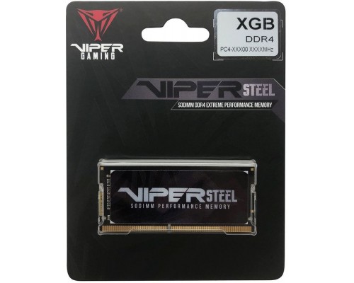 Оперативная память 8GB Patriot Viper Steel PVS48G320C8S DDR4, 3200 MHz, 25600 Мб/с, CL18, 1.35 В (SO-DIMM)