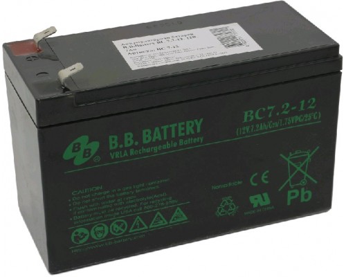 Аккумулятор B.B. Battery BC 7.2-12  12V 7.2Ah