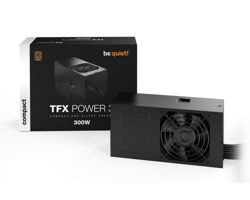 Блок питания be quiet! TFX Power 3 300W Bronze / TFX 2.52, APFC, 80 PLUS Bronze, 80mm fan / BN322