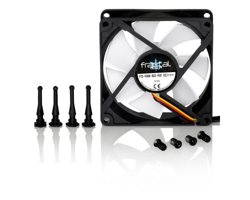 Вентилятор Fractal Design Silent Series R2 80mm / 3-pin 1400rpm 19.5cfm 14.0dBA / FD-FAN-SSR2-80