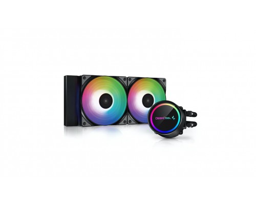 Комплект водяного охлаждения DEEPCOOL GAMMAXX L240 A-RGB LGA20XX/1700/1200/115X/AM4 (6шт/кор,TDP 200W, A-RGB Lighting, Anti-Leak edition, PWM, DUAL FAN) RET