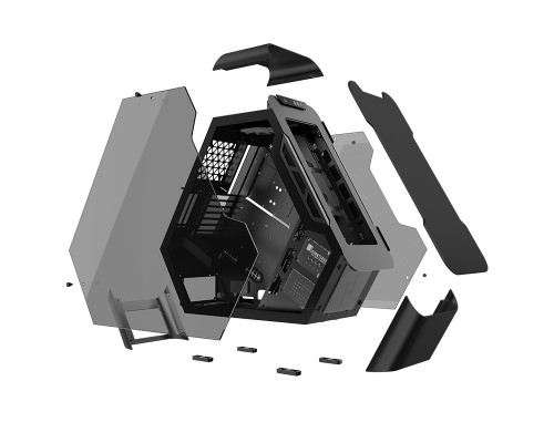 Корпус JONSBO TR03-A Black без БП, боковые панели из закаленного стекла, mini-ITX, micro-ATX, ATX, черный