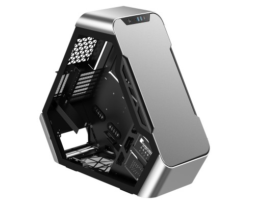 Корпус JONSBO TR03-A Silver без БП, боковые панели из закаленного стекла, mini-ITX, micro-ATX, ATX, серебристый