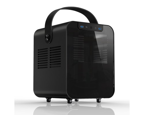 Корпус JONSBO Jonsplus BO100 Black без БП, SFX, передняя панель из закаленного стекла, mini-ITX, черный