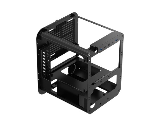 Корпус JONSBO Jonsplus BO100 Black без БП, SFX, передняя панель из закаленного стекла, mini-ITX, черный