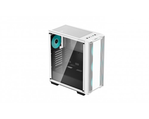 Корпус Deepcool CC560 WH без БП, боковое окно (закаленное стекло), 3x120мм LED вентилятор спереди и 1x120мм LED вентилятор сзади, белый, ATX