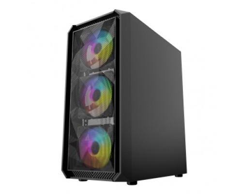 Корпус Powercase Mistral Edge, Tempered Glass, 4x 120mm 5-color fan, чёрный, ATX  (CMIEB-L4)