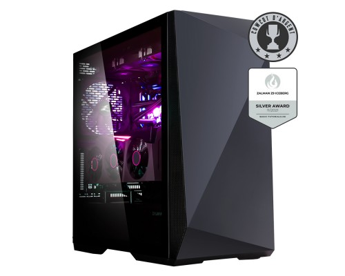 Корпус ZALMAN Z9 Iceberg Black, без БП, боковое окно (закаленное стекло), черный,  ATX