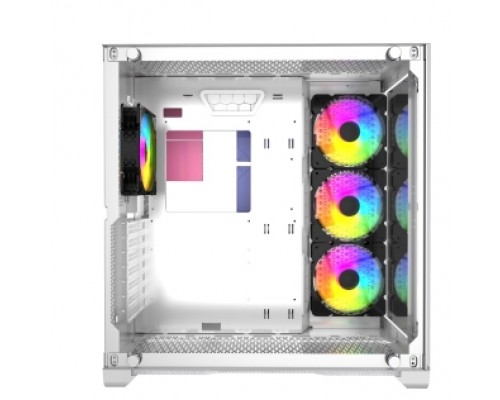 Корпус Powercase Vision White, Tempered Glass, 4х 120mm 5-color fan, белый, ATX  (CVWA-L4)