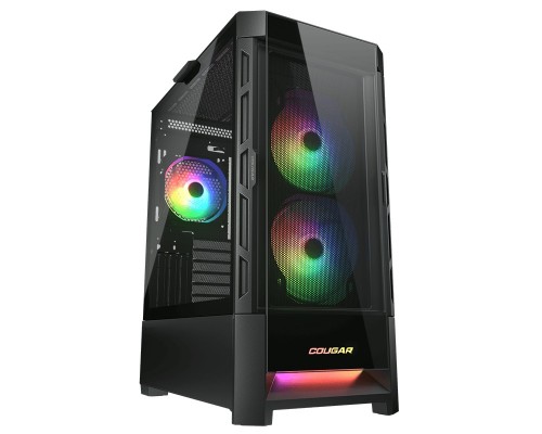 Корпус Cougar Duoface RGB, 2х140mm + 1x120mm ARGB Fan, ARGB Fan Hub, без БП, черный, ATX