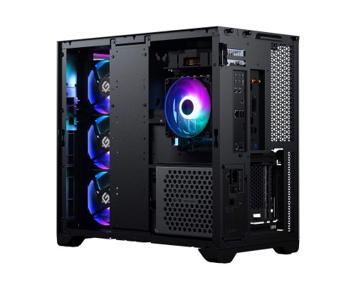 Корпус MagniumGear NEO Qube 2, Black, Dual System, ARGB Strip, боковая и передняя панель Tempered Glass, Mid-Tower / MG-NE620Q_DBK02_RU