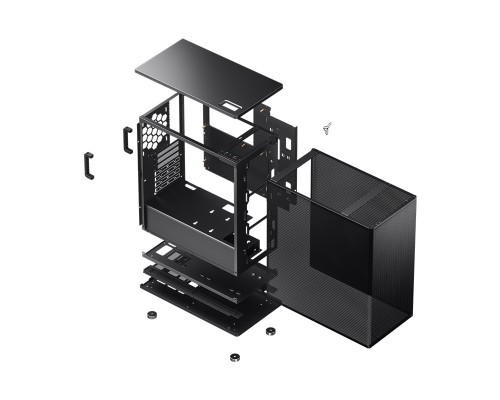 Корпус JONSBO VR4 Black без БП, mini-ITX, micro-ATX, ATX, черный