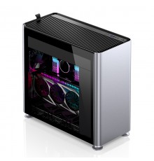 Корпус JONSBO Jonsplus i400-G Silver без БП, боковые панели из закаленного стекла, mini-ITX, micro-ATX, ATX, серебристый                                                                                                                                  