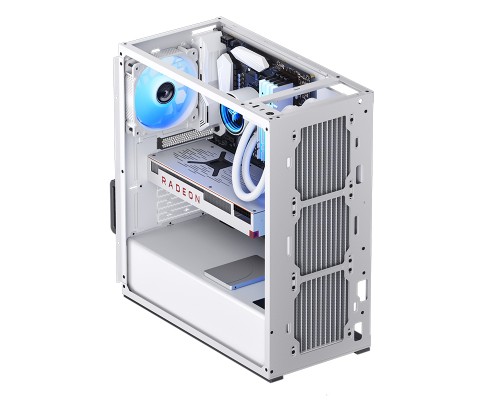 Корпус JONSBO VR4 White без БП, mini-ITX, micro-ATX, ATX, белый