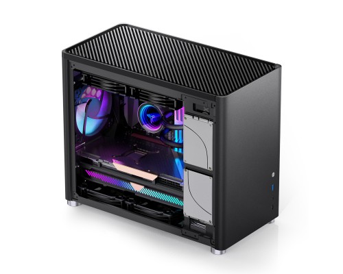 Корпус JONSBO D30 Black без БП, боковая панель из закаленного стекла, mini-ITX, micro-ATX, черный