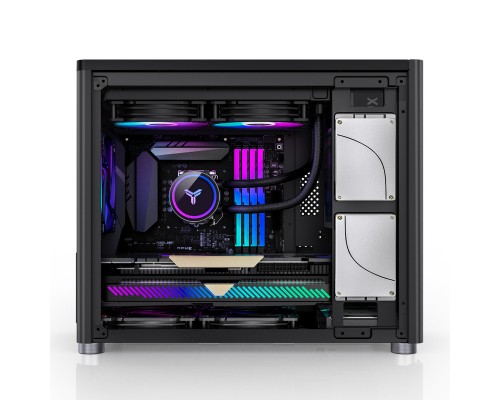 Корпус JONSBO D30 Black без БП, боковая панель из закаленного стекла, mini-ITX, micro-ATX, черный