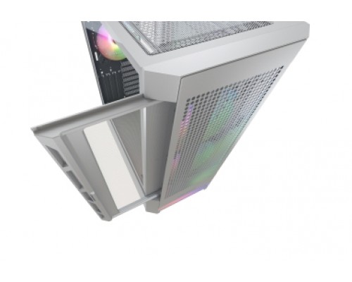 Корпус Cougar Airface RGB White, 2х140mm + 1x120mm ARGB Fan, ARGB Fan Hub, без БП, белый, ATX