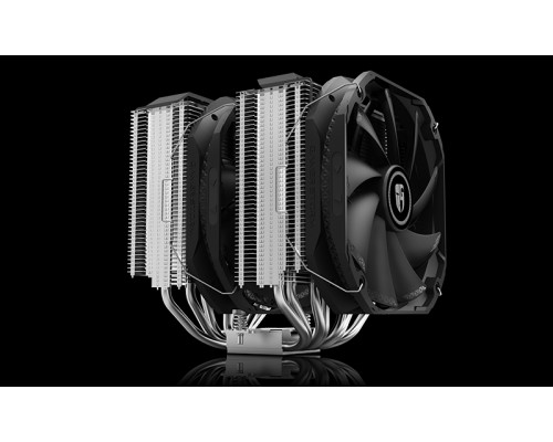 Кулер DEEPCOOL ASSASSIN III LGA20XX/1366/115X/AM4/AM3/+/AM2/+/FM2/+/FM1 (6шт/кор,TDP 280W, PWM, DUAL FAN 140mm, DUAL Heatsink, 7 Heatpipe, Copper Base) RET