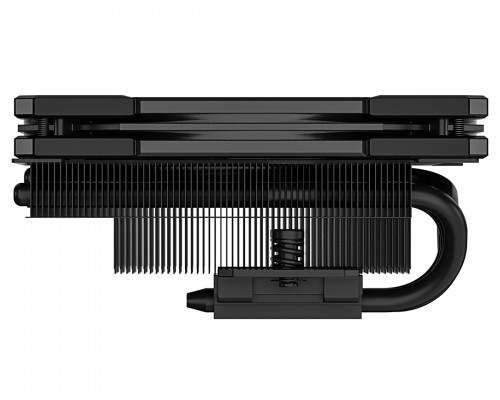 Кулер ID-COOLING IS-55 BLACK LGA1700/1200/115X/AM5/AM4 низкопрофильный высота 55mm (27шт/кор, TDP 125W, PWM, 5 тепл.трубок + медная база, FAN 120mm, черный) BOX