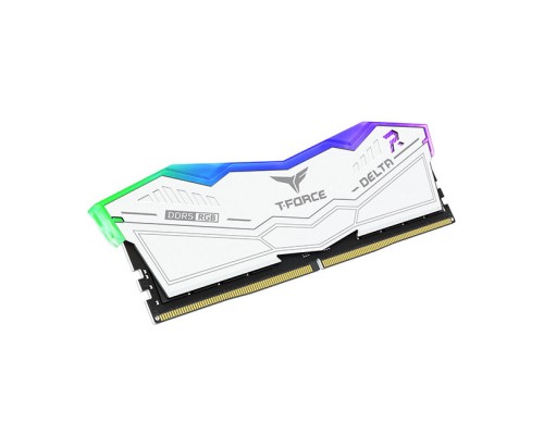 Модуль памяти DDR5 TEAMGROUP T-Force Delta RGB 32GB (2x16GB) 5600MHz CL36 (36-36-36-76) 1.2V / FF4D532G5600HC36BDC01 / White