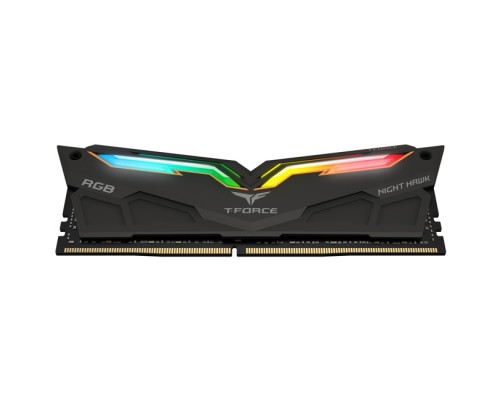 Модуль памяти DDR4 TEAMGROUP T-Force Night Hawk RGB 64GB (2x32GB) 3200MHz CL16 (16-18-18-38) 1.35V / TF14D464G3200HC16CDC01 / Black