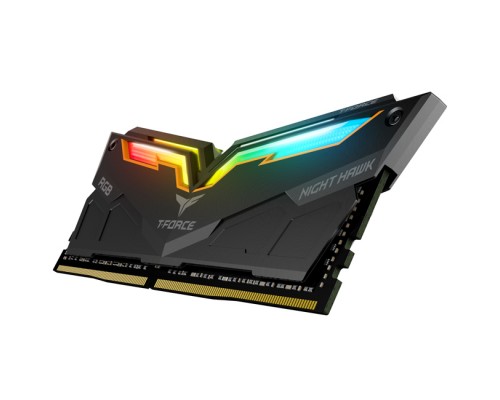 Модуль памяти DDR4 TEAMGROUP T-Force Night Hawk RGB 64GB (2x32GB) 3200MHz CL16 (16-18-18-38) 1.35V / TF14D464G3200HC16CDC01 / Black